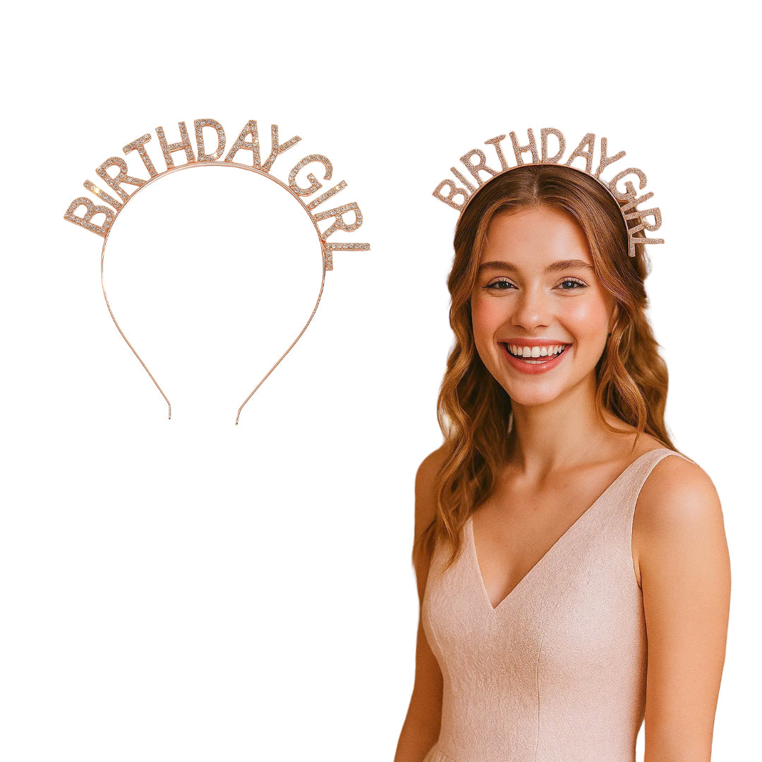 Birthday Girl Headband with RhineStone - 1PC
