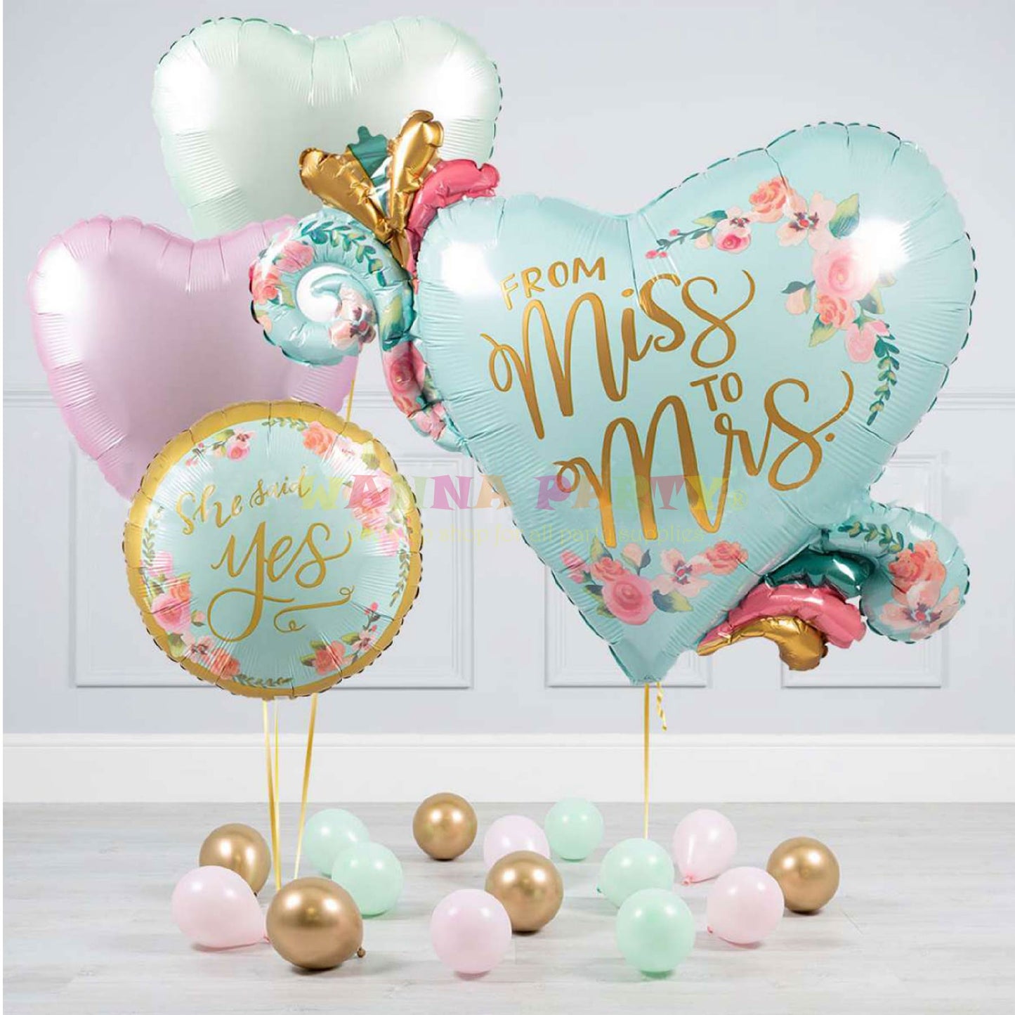From Miss to Mrs. Bachelorette Party Balloon 32" P
