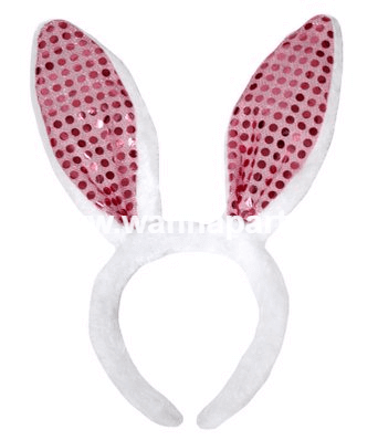 Sequin Bunny Ears Pink