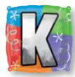 18" LETTER K QUAD BALLOON
