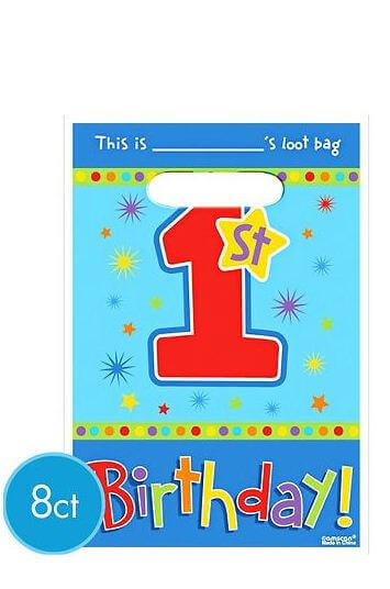 HUGS & STICHES BOY LOOT BAGS - 8CT