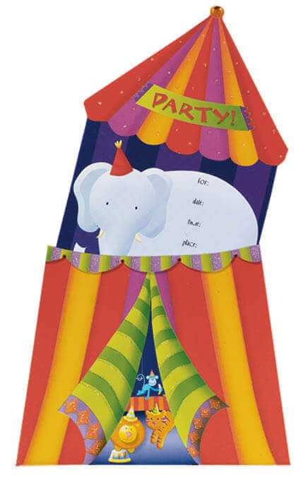 CIRCUS PARTY JUMBO INVITE