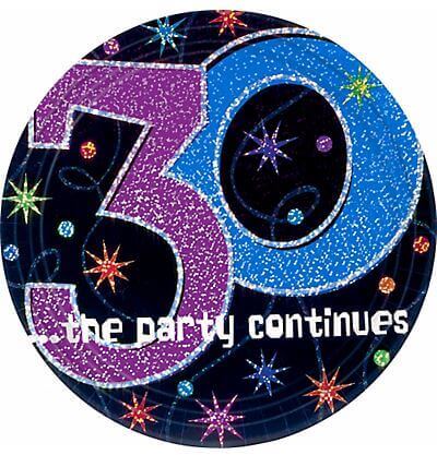 30" BRTHDAY LUNCH PLATES