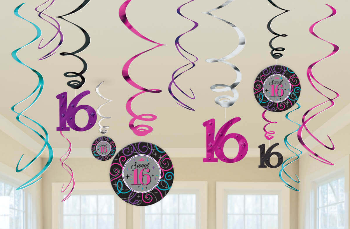 Sweet 16 Swirl Decoration