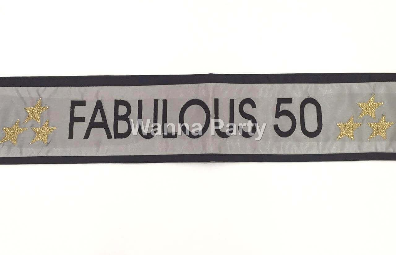 Fabulous 50 Satin Sash