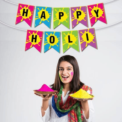 holi party decor items and accessories for celebration 