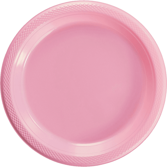 Light Pink Plastic Dessert Plates 7" - 20CT