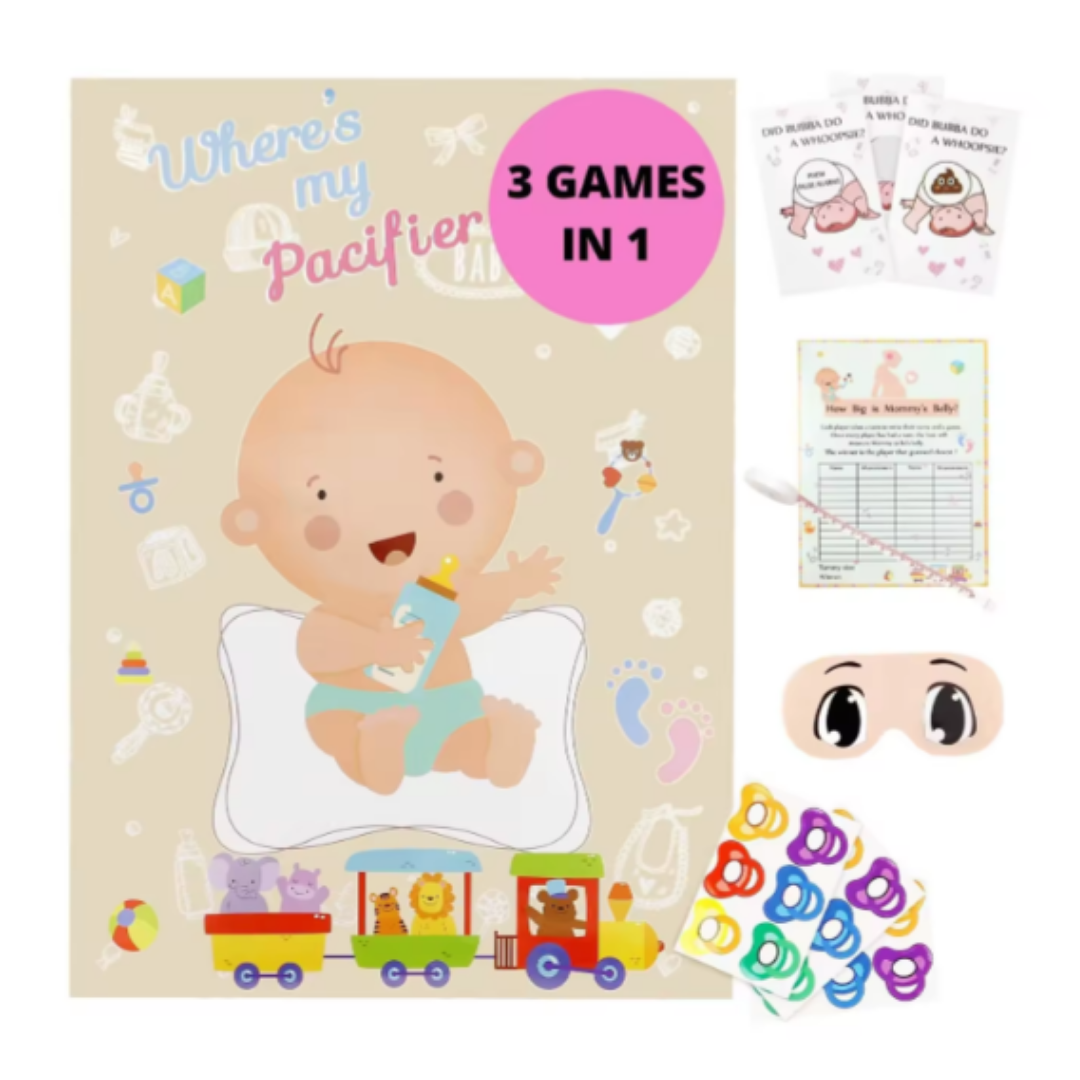 3 in 1 Baby Shower Game