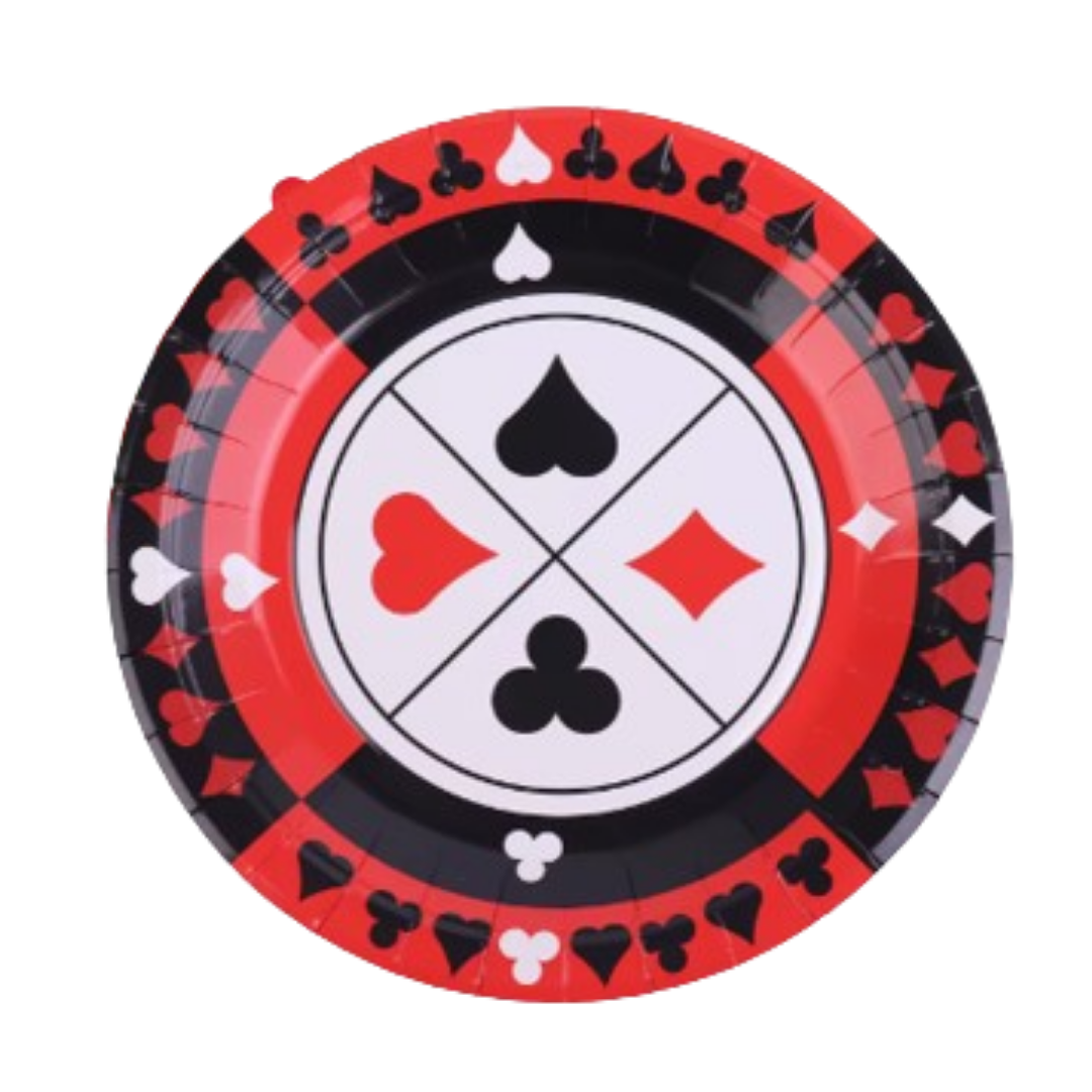 Casino Theme Party Paper Plates 9" - 8PC