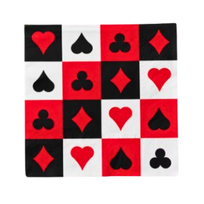 Casino Theme Paper Napkins - 16PC