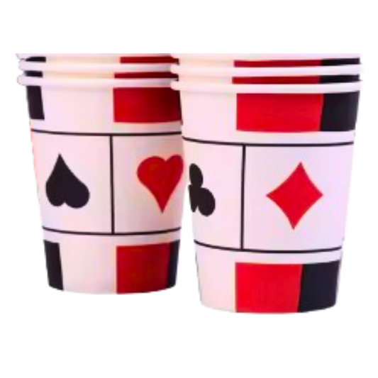 Casino Theme Paper Cups - 8PC