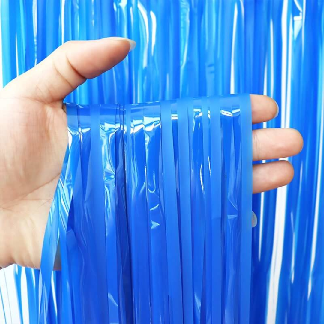 Neon Blue Foil Curtain 7FT X 3FT