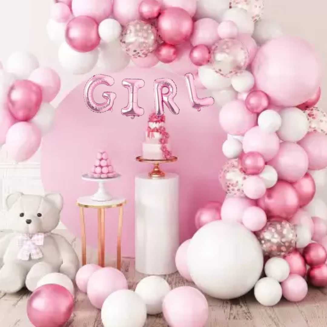 It's a Girl Pink Balloons Set - 100PC