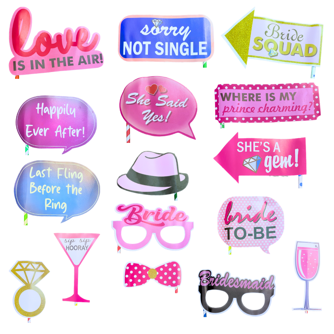 Wanna Party Bride To Be Props & Banner For Bachelorette Party