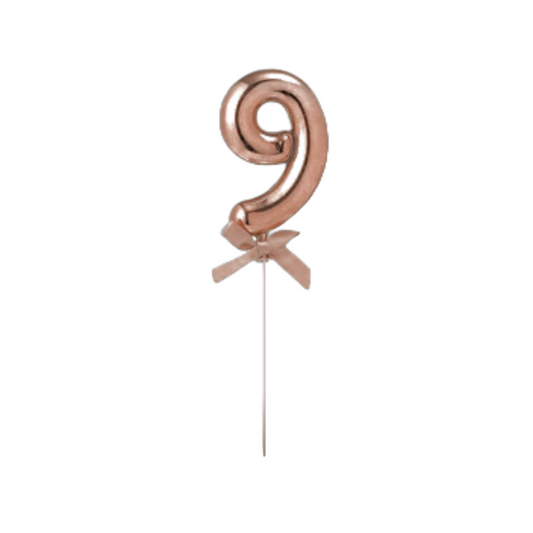 Numerical 9 Cake Topper Rose Gold-1PC