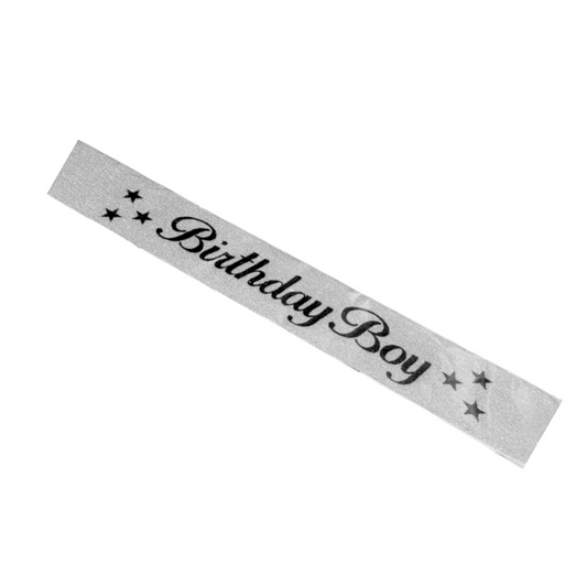 Glitter Birthday Boy Sash