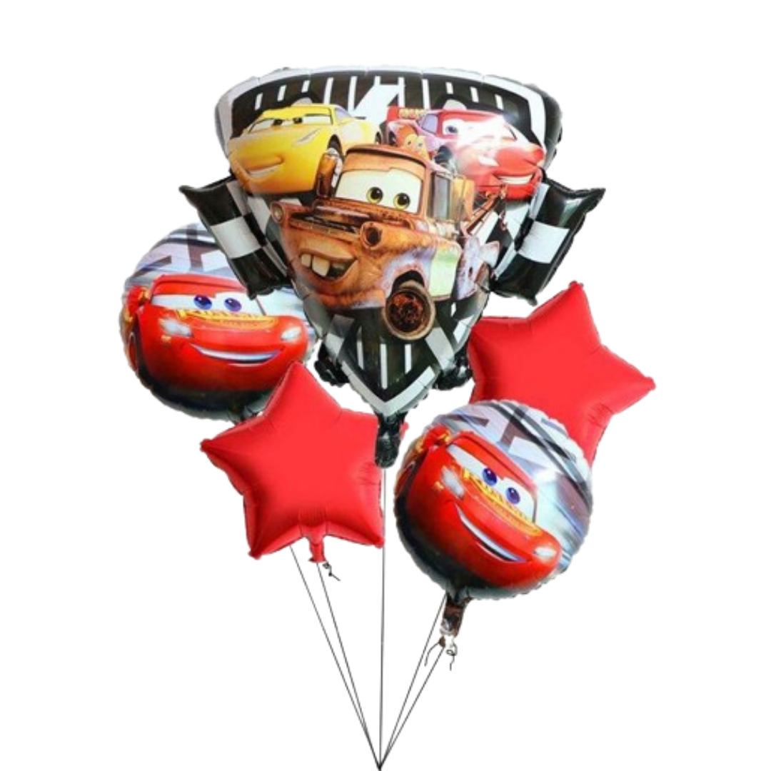 Disney Triangular Cars Theme Balloon Set - 5PC