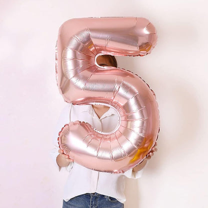 40 Numerical 5 Rose Gold Balloon