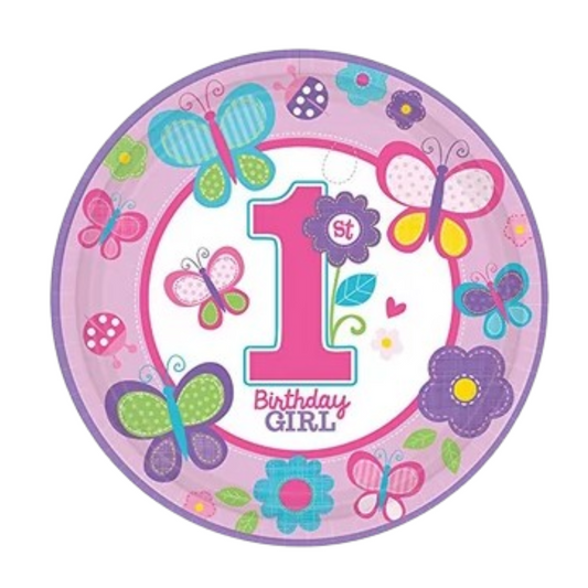 Sweet Birthday Girl Paper Plate - 18CT