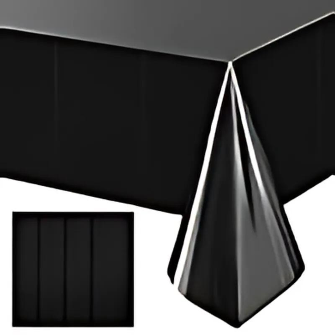 Vinyl Black Table cover 54 inch x 108 inch