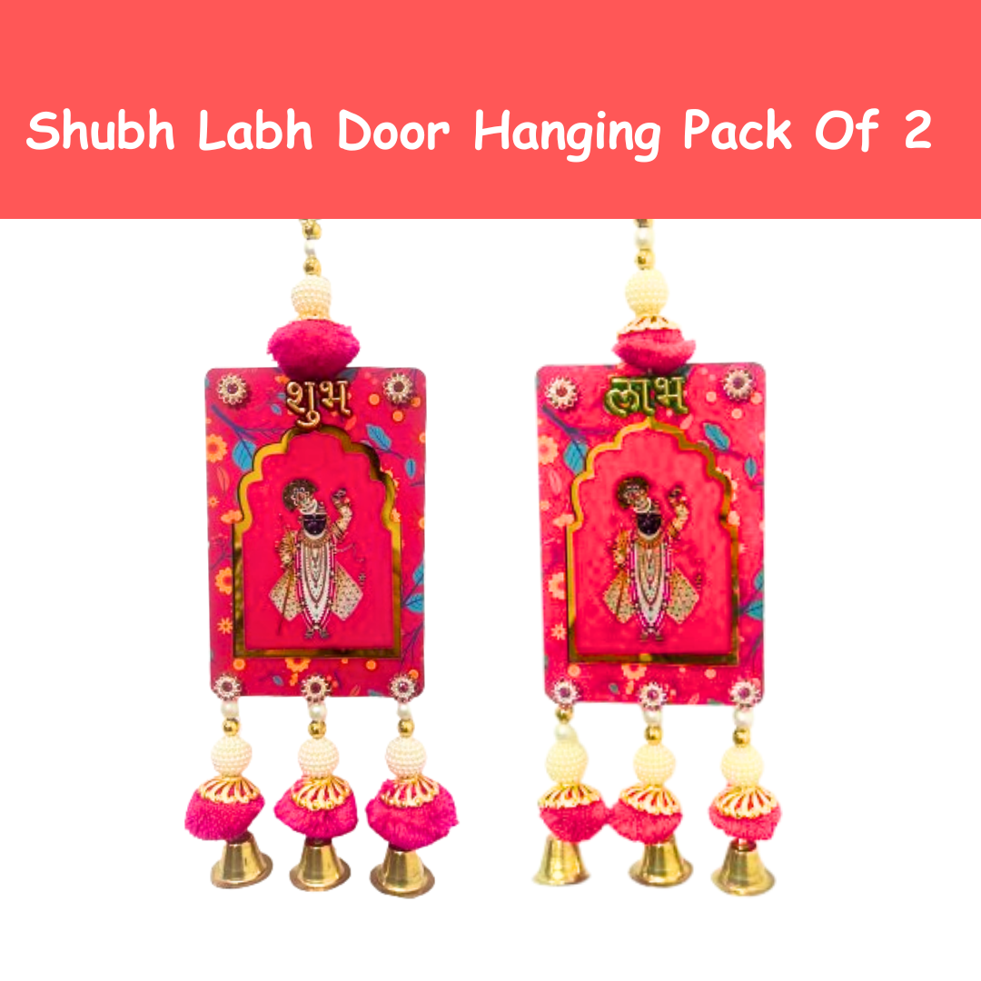 Beautiful Shubh Labh  Hangings for Diwali Decoration-Pack of 2