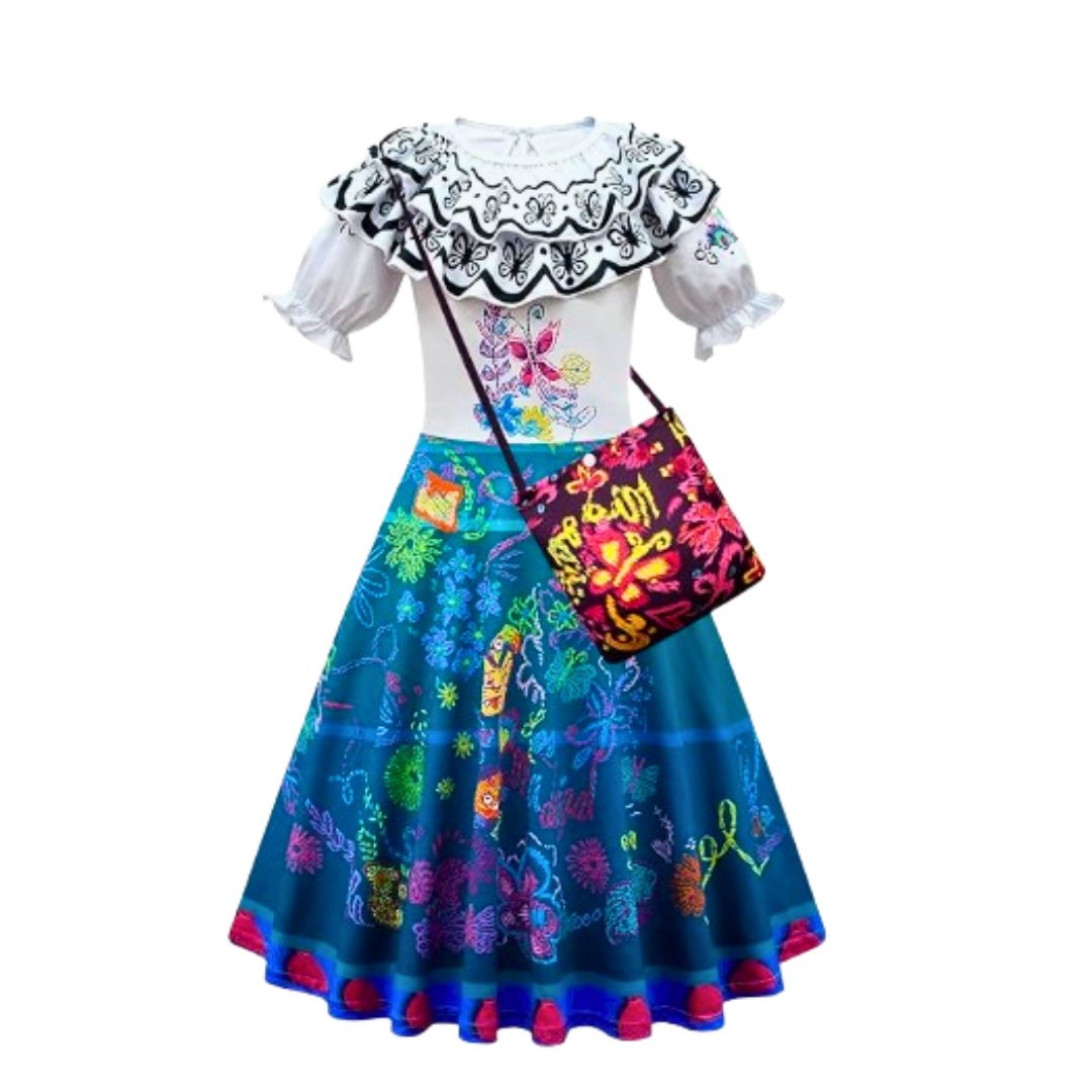 Encanto Mirabel Isabella Fancy Costume w/Bag - Size L