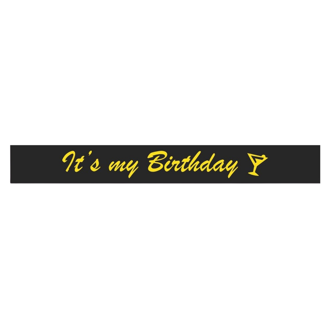 It's My Birthday Black & Gold Sash