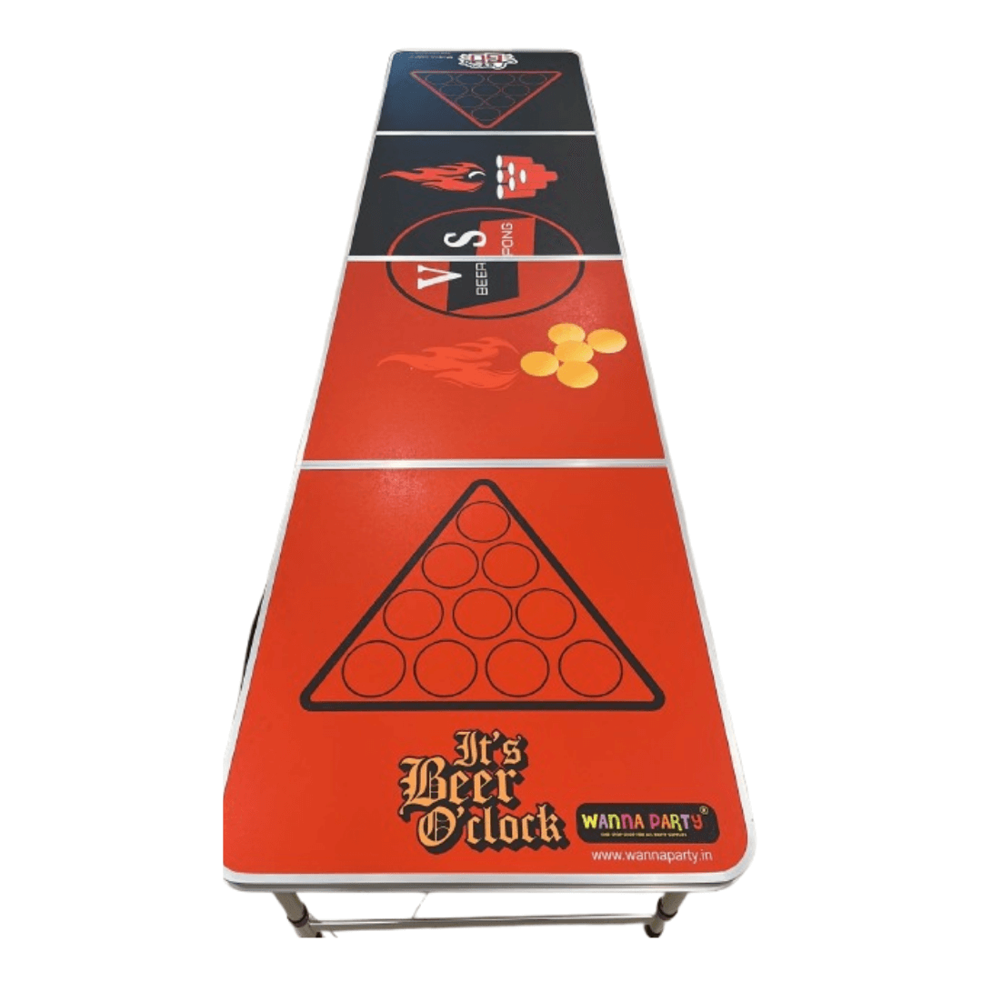 Beer Pong Table Black & Red