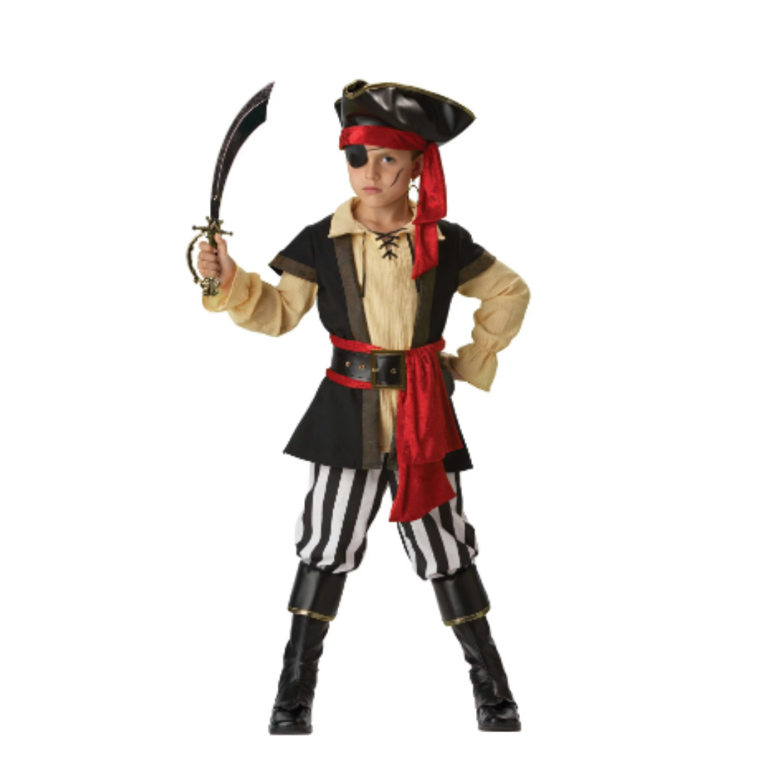 Kids Pirate Costume Full Set - Size M - Age 5 to 7