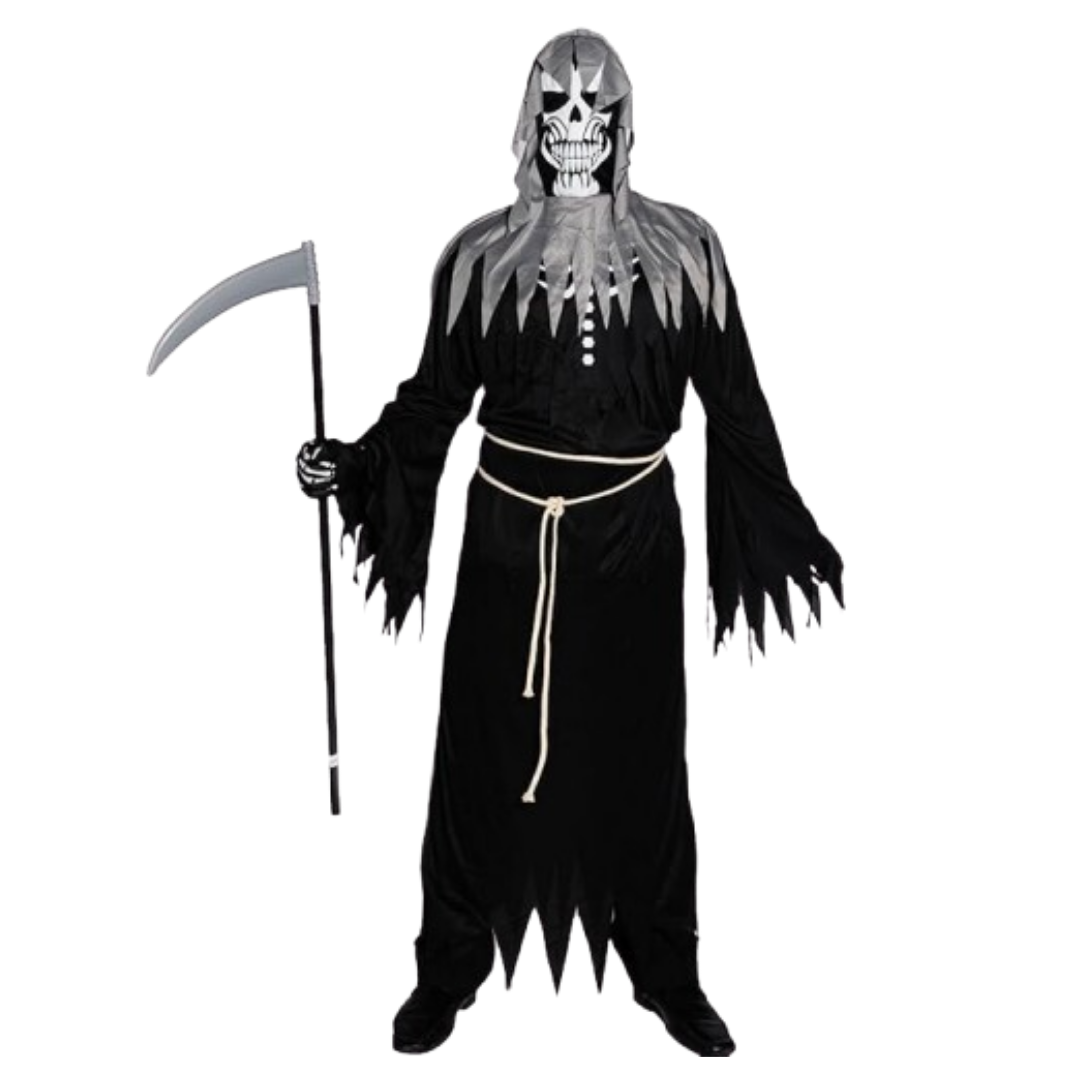 The Spooky Smoldering Reaper Horror Costume with Light Up Eyes - XL