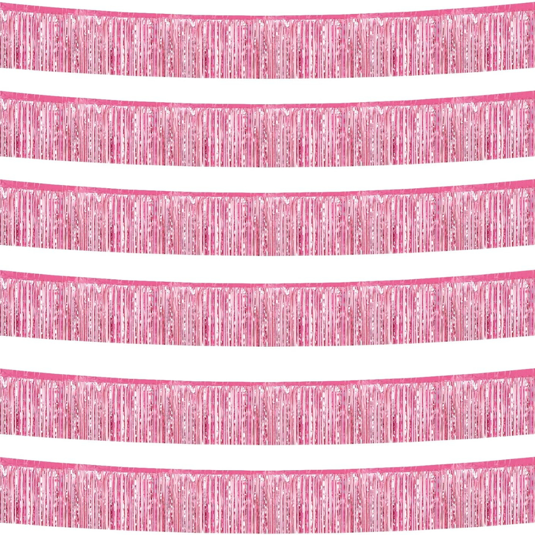 Foil Fringe Bunting Garland Iridescent Light Pink - 10FT