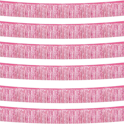 Foil Fringe Bunting Garland Iridescent Light Pink - 10FT