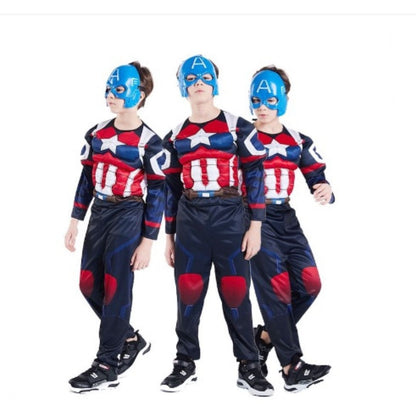 Muscular Captain America Costume Adult