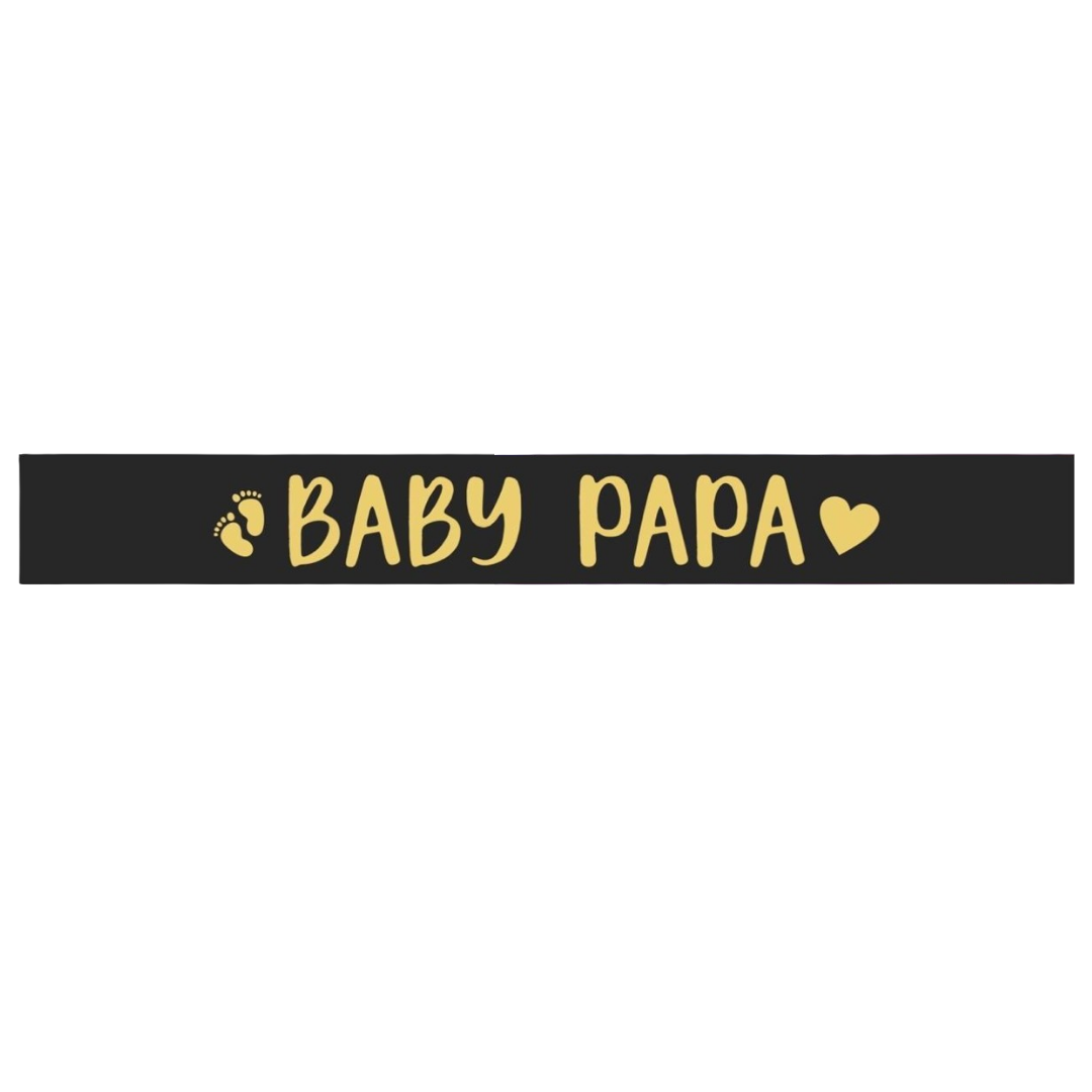 Baby Papa Black & Gold Sash