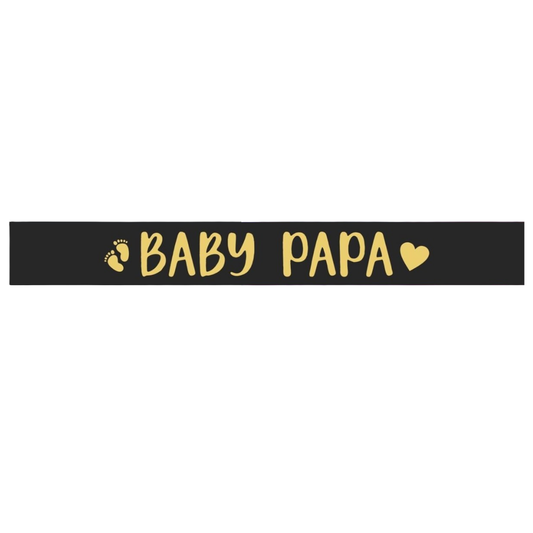 Baby Papa Black & Gold Sash