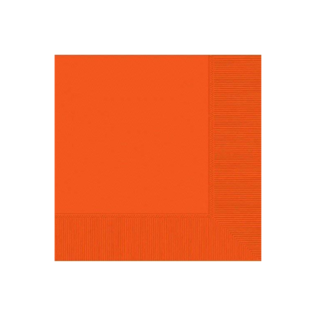 Disposable Orange Paper Napkins for Dinner - 50PC