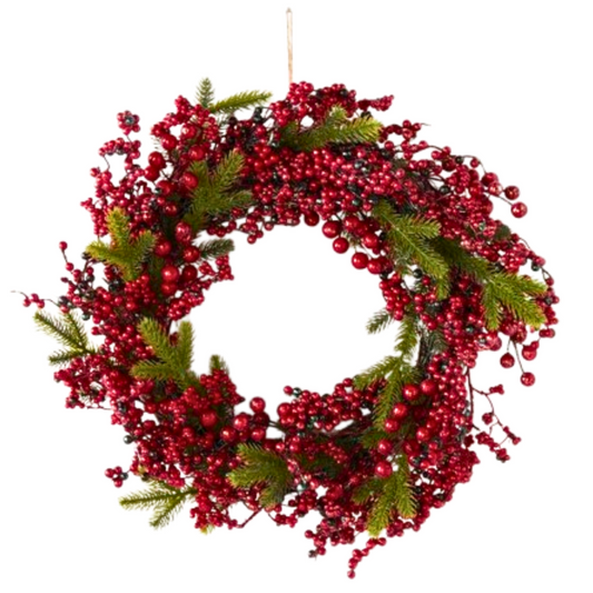 Christmas Cherry Wreath - 2FT