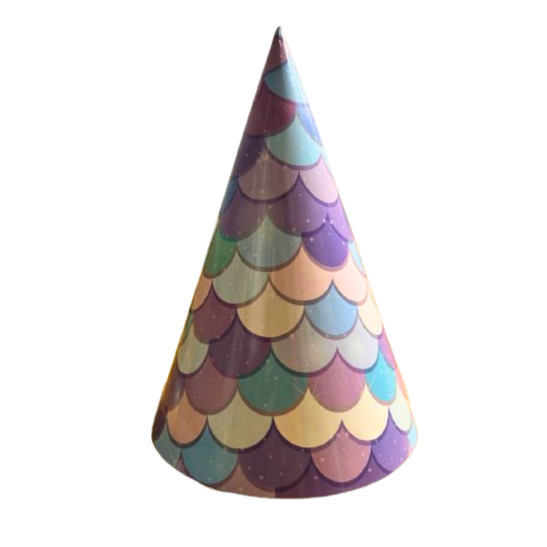 Mermaid Theme Party Hats - 8PC