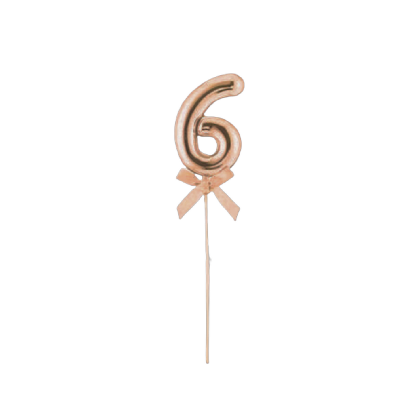 Numerical 6 Cake Topper Rose Gold-1PC