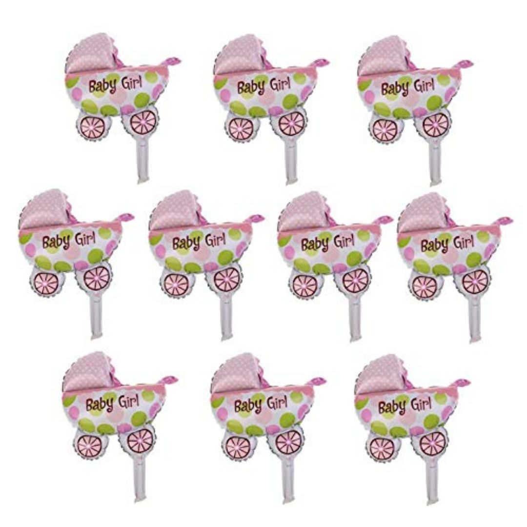 14" Baby Girl Small Balloon on Stick