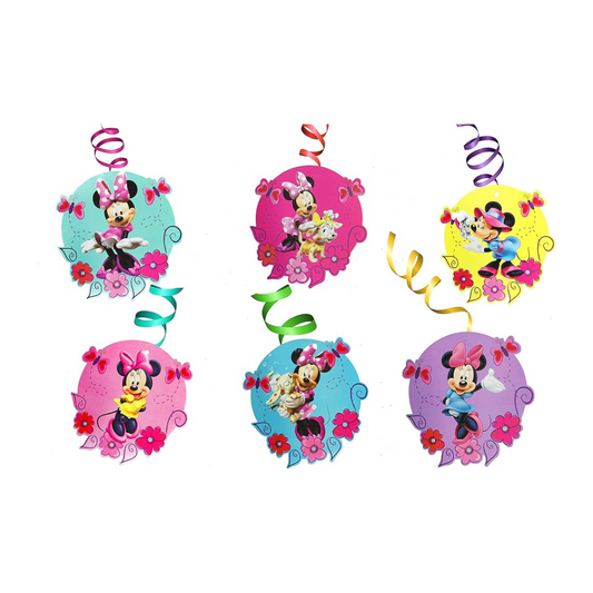 Minnie Mouse Swirl Decoration - 12PC