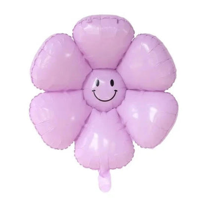 Smiling Flower Balloon in Purple Color