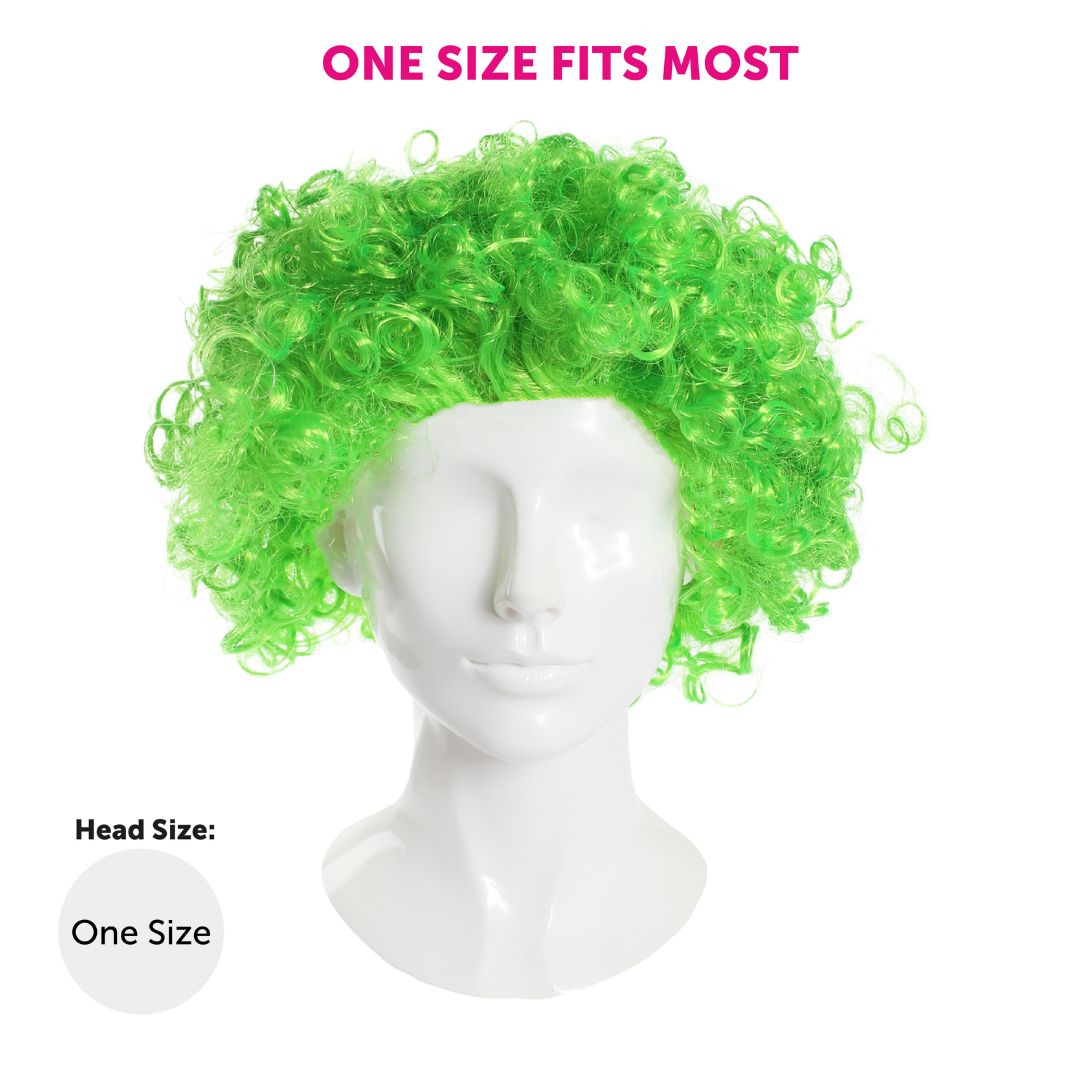 Solid Color Afro Wigs Green