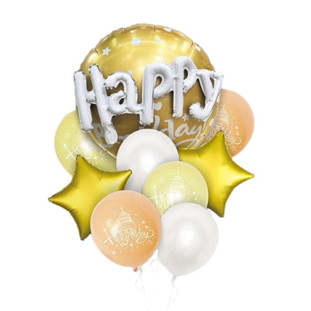 3D Happy Birthday Balloon Set - 9PC