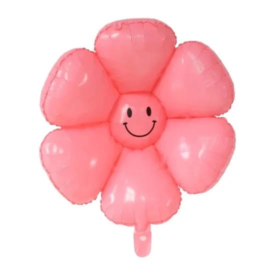 Smiling Flower Balloon in Pink Color