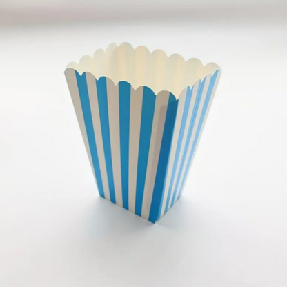 Striped Popcorn Holders Blue - 10PC