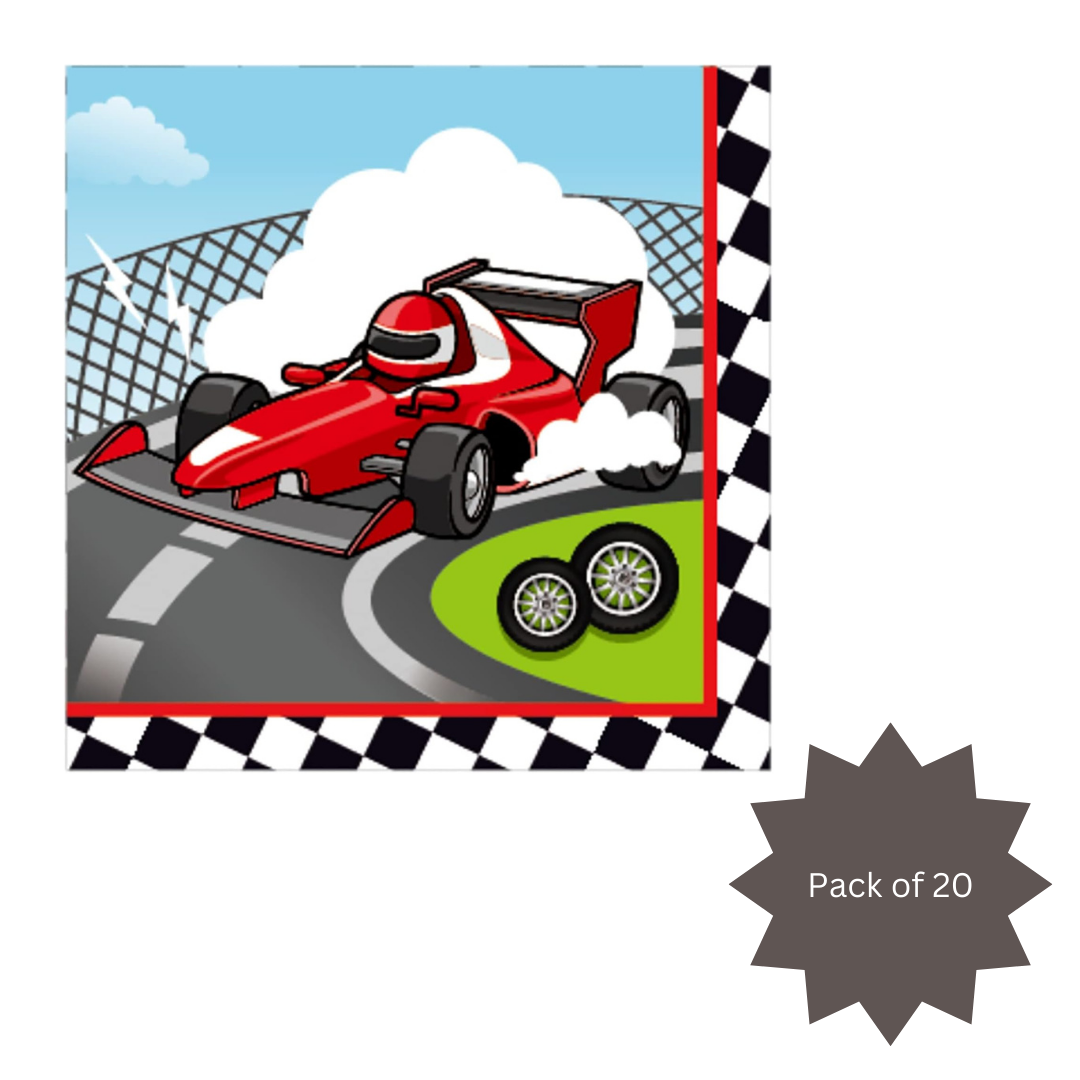 CAR Theme Paper Napkins - Pack of 20