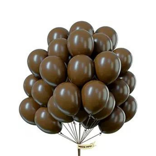 Chocolate Brown Latex Balloons 10" - 20PC