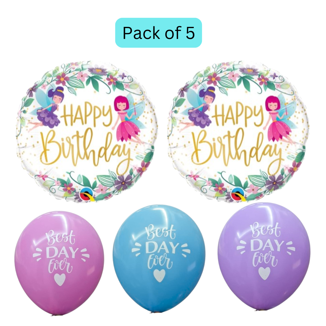 Best Day Ever Happy Birthday Balloon - 5PC