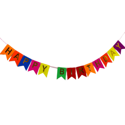 Happy Birthday UV/Neon Multicolor Banner